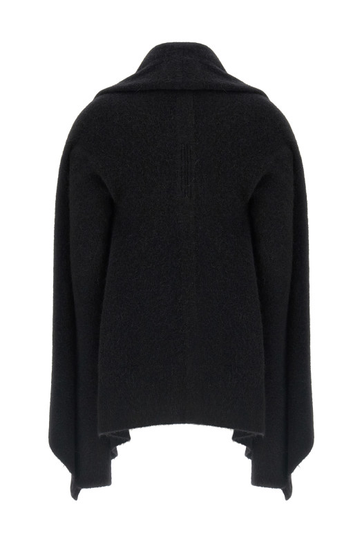'Hooded Medium Wrap' cardigan Black