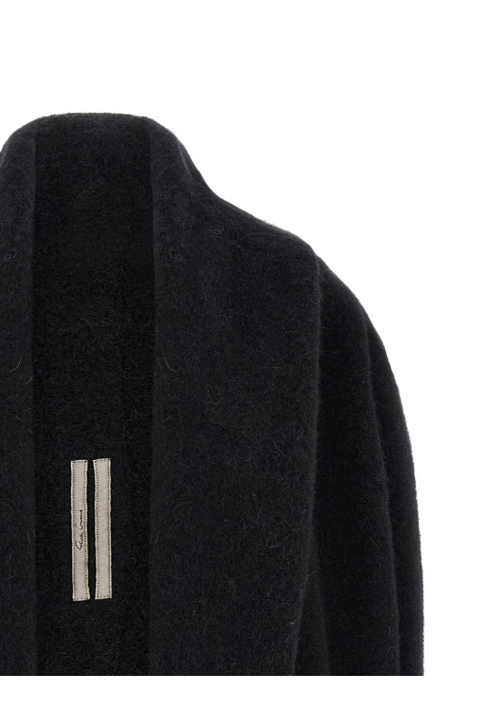 'Hooded Medium Wrap' cardigan Black