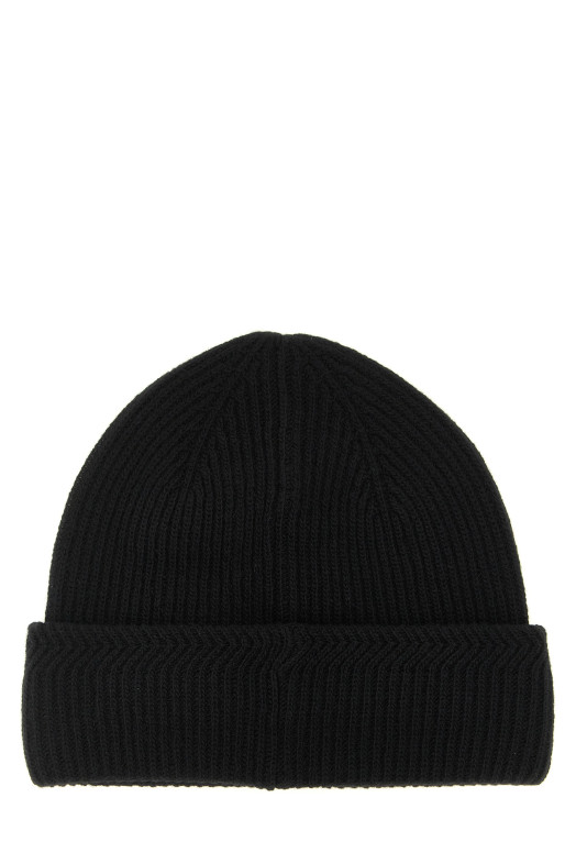 Шапка из бриоша с полустежком, черная MONCLER L20913B00007M4281999