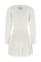 Knitted pleated dress White