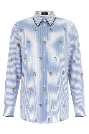 Сорочка з квітковою вишивкою, СИНЯ ETRO WRIA001399TJ51DS9880