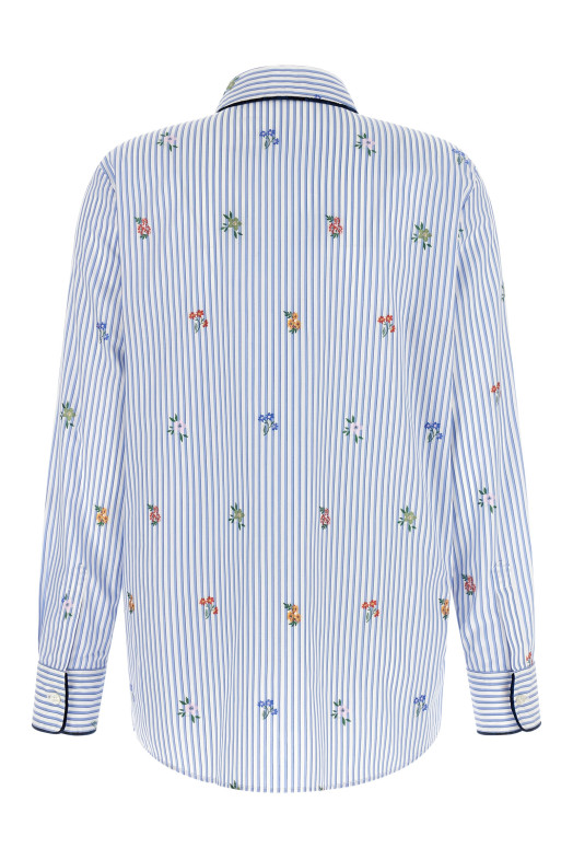 Сорочка з квітковою вишивкою, СИНЯ ETRO WRIA001399TJ51DS9880