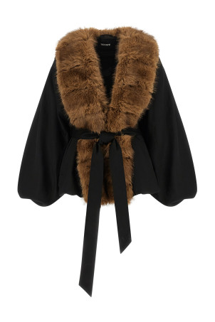 'Faux Fur Collar' jacket Black