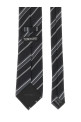 Diagonal striped tie Black