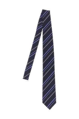 Diagonal striped tie Blue