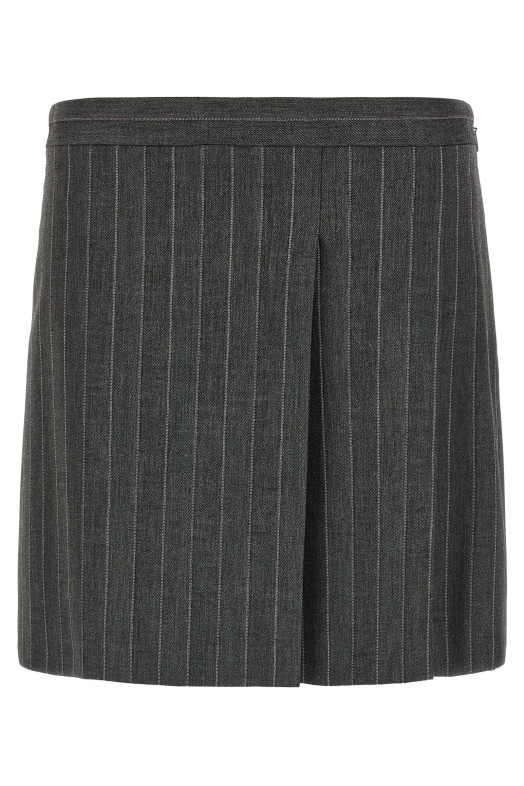 Юбка в тонкую полоску, серая PINKO 107416A3FFIN4