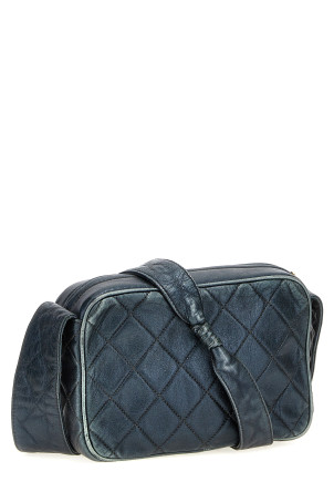 Винтажная сумка Chanel «Mark Fringe 1992» с плечевым ремнем, синего цвета X68106