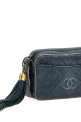 Винтажная сумка Chanel «Mark Fringe 1992» с плечевым ремнем, синего цвета X68106