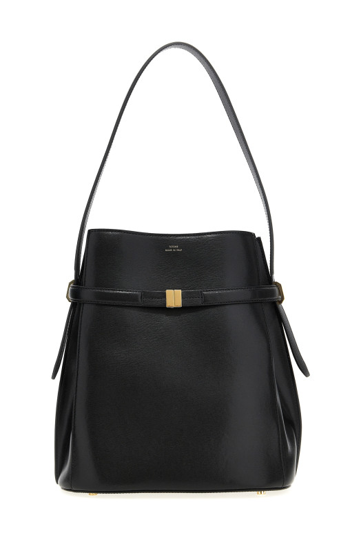 'Belted Bucket' shoulder bag Black