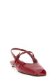 Черевики з лакованої шкіри з відкритою п’ятою, червоні PRADA 1F828NF015069F0E06