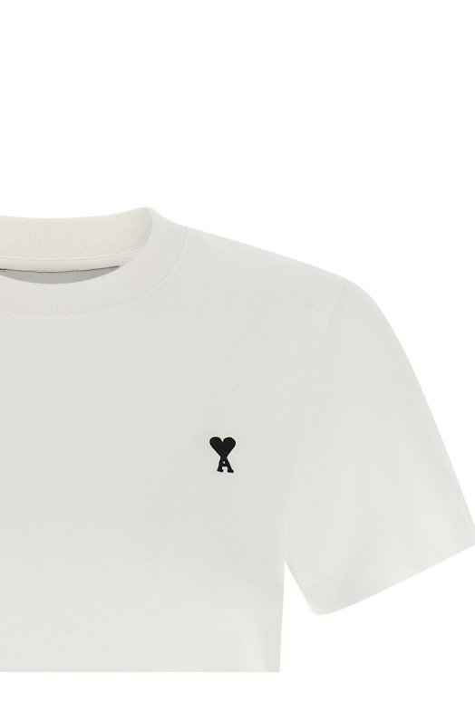 'Ami de Coeur' cropped T-shirt Black-grey