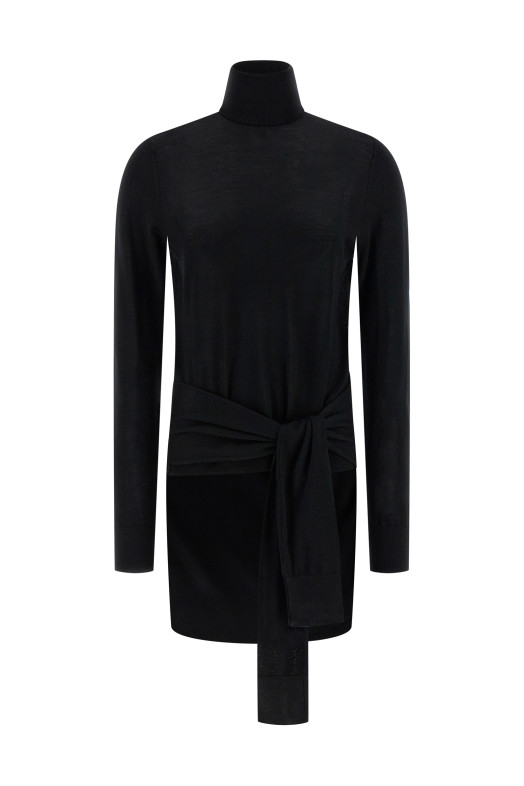 'Double-Sleeve' turtleneck sweater Black
