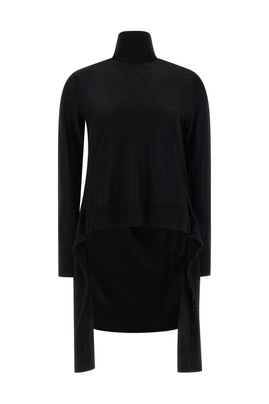 'Double-Sleeve' turtleneck sweater Black