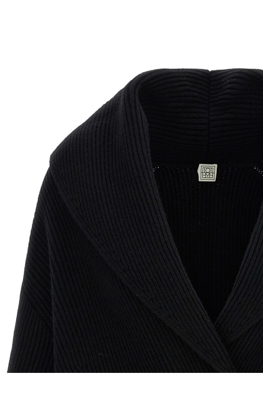 'Shawl-Lapel' cardigan Black
