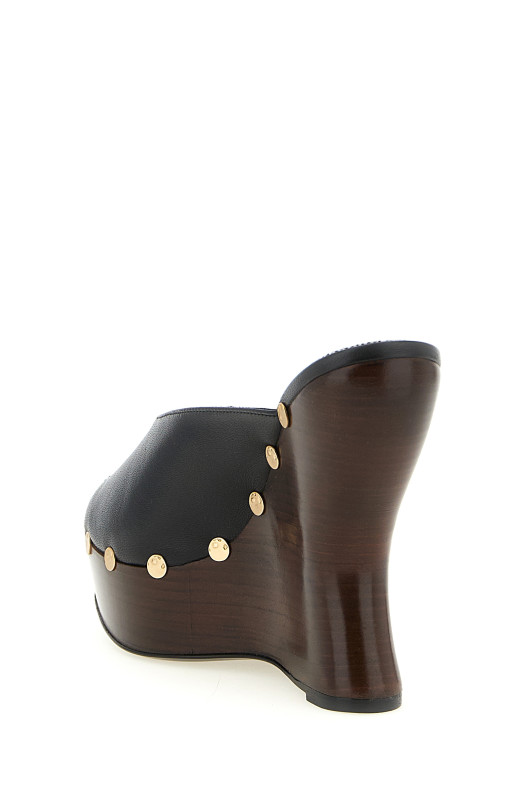 Leather mules Black