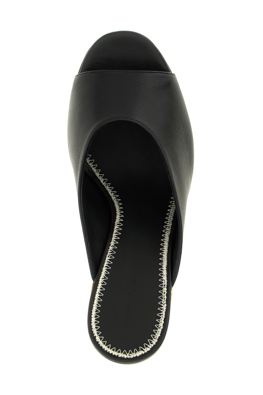 Leather mules Black