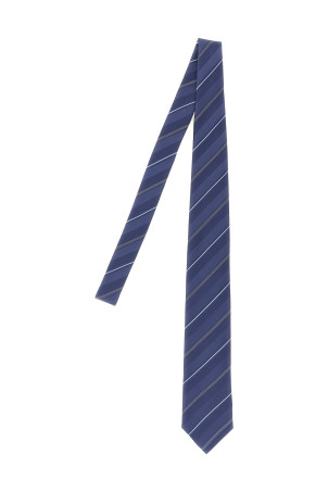 Галстук с полосками, синий BRUNELLO CUCINELLI MR8450018C004