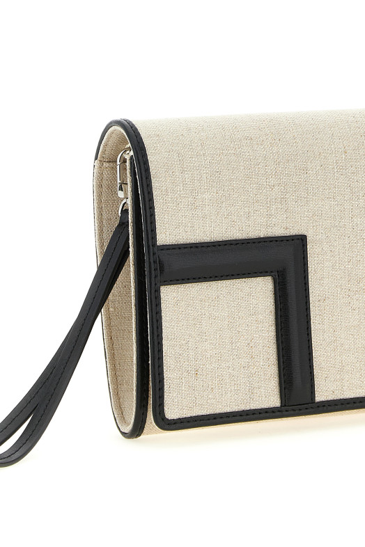 'T-Flap Envelope' clutch Beige