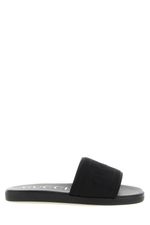 Сліпи з жакардовим логотипом, чорні GUCCI 854485HAAN91000