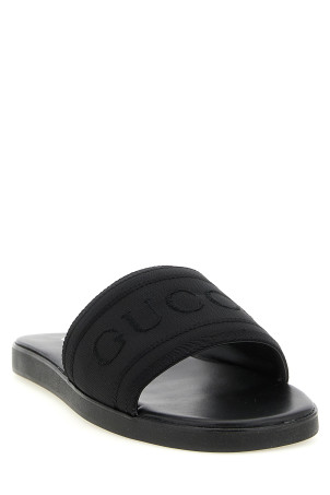 Сліпи з жакардовим логотипом, чорні GUCCI 854485HAAN91000