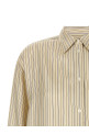 Striped silk shirt Beige