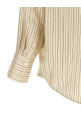 Striped silk shirt Beige