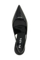 Слингбэки из матовой кожи, черные PRADA 1I901MFDD75055F0002