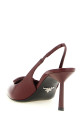 Слингбэки из кожи с матовой отделкой, бордового цвета PRADA 1I901MFDD75055F0D27