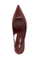 Слингбэки из кожи с матовой отделкой, бордового цвета PRADA 1I901MFDD75055F0D27