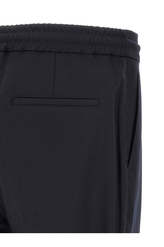 Шерстяные фланелевые брюки  Синие BRUNELLO CUCINELLI ME226E1710C334
