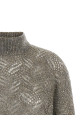 'Dazzling Abstract Leaf' sweater  Gray