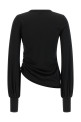Футболка з драпірованим кроєм, чорна Y3 YAMAMOTO KS1425BLACK