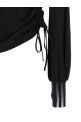 Футболка з драпірованим кроєм, чорна Y3 YAMAMOTO KS1425BLACK