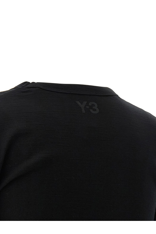 Футболка з драпірованим кроєм, чорна Y3 YAMAMOTO KS1425BLACK