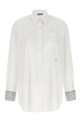 Рубашка с контрастными манжетами, белая PRADA P470JRSOOO6283F0009