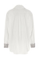 Рубашка с контрастными манжетами, белая PRADA P470JRSOOO6283F0009