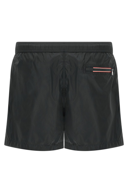 Logo patch swim shorts Black