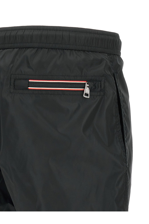 Logo patch swim shorts Black