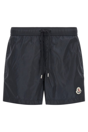 Плавки с логотипом в виде нашивки, синие MONCLER L20912C0000453326743