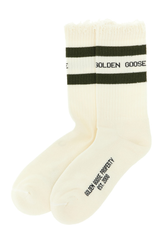 Носки с эффектом потертости, зеленые GOLDEN GOOSE GUP00883P0004871253512535