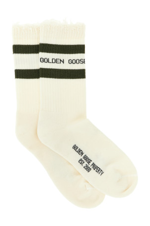 Носки с эффектом потертости, зеленые GOLDEN GOOSE GUP00883P0004871253512535