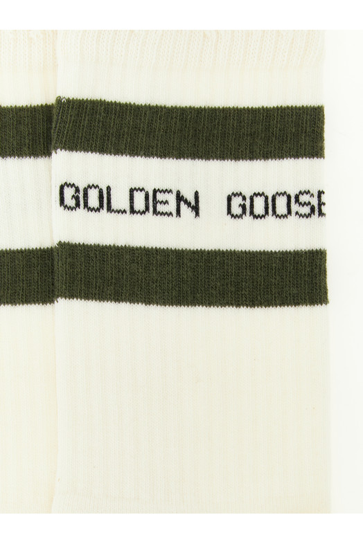 Носки с эффектом потертости, зеленые GOLDEN GOOSE GUP00883P0004871253512535