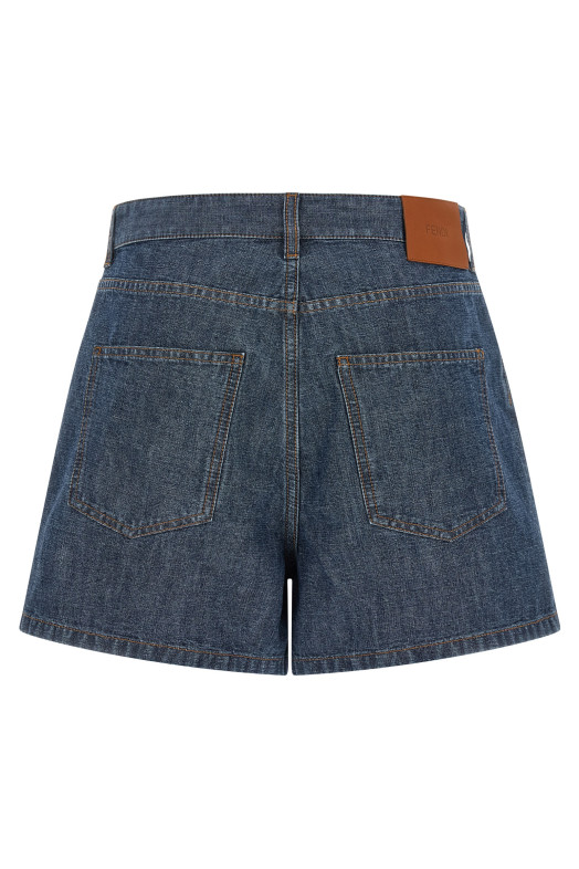 Chambray denim shorts Blue