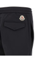 Джоггеры с логотипом в виде нашивки, черные MONCLER L20912A0003389ALO999