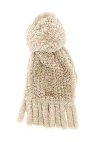 Fur scarf Gray