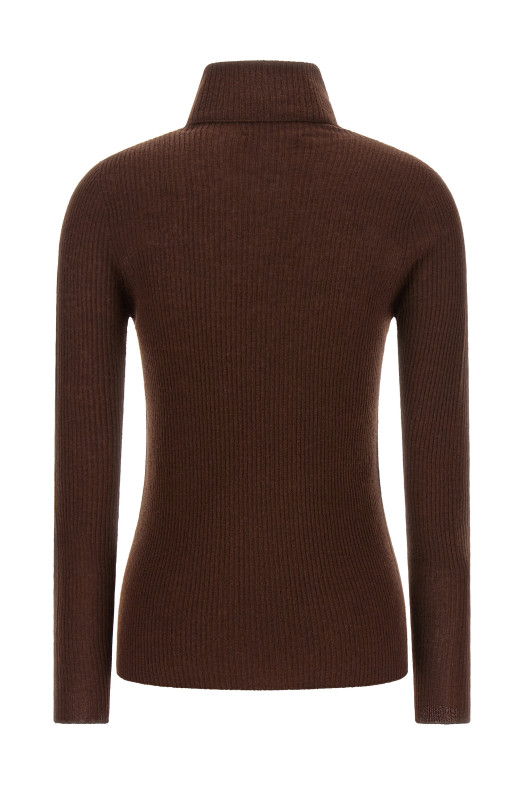 Ribbed turtleneck sweater Brown