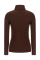 Ribbed turtleneck sweater Brown