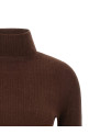 Ribbed turtleneck sweater Brown