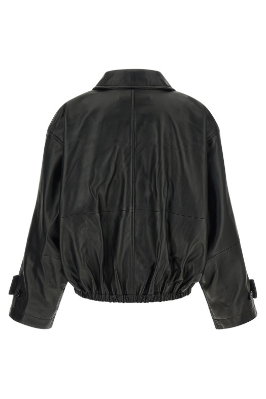 Blouson leather jacket Black