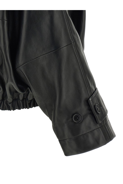Blouson leather jacket Black